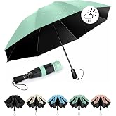 Chakipee Women's Windproof Folding Umbrella - Windproof Inverted Umbrella, Portable Compact Men's Automatic Travel Umbrella,