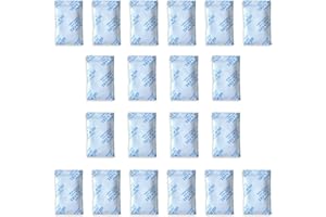 E-Cron 20 x 10 g. Paquets Tyvek de Gel de silice Dessiccateur de Gel de silice en Sachet, Pur, sûr et réutilisable. Pochettes de déshumidificateur renouvelables - Absorbe l’humidité.