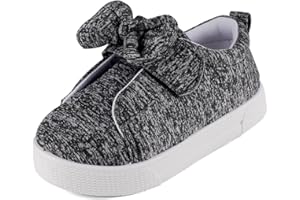 Cheerful Mario 1-5 Years Baby Girls Sneakers First Walking Shoes Toddlers Little Girls Soft Canvas Shoes Breathable Trainers with Cute Bowknow