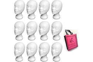 FP Styroporkopf Multipack Standard weiss - Markenqualität aus deutscher Herstellung! (12 Stck.) (weiss mit Loch im Boden) AKTION: Incl Mini-Shopper - nur für kurze Zeit!!