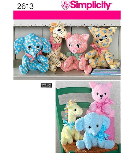 MCCALLS M8422OS Cartamodello Cucito - Orsetto, Coniglietto E Topo Di Peluche Con Vestiti E Fascia - 3