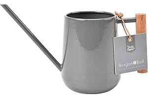 Burgon & Ball Regadera Interior en Peso Ligero del Gris carbón 0.7L con el canalón Fino de Madera de la manija