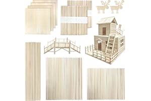 DOITEM 214 Pack Naturholz Handwerk Rund Stäb Lutscher-Stöcke Balsaholz zum Basteln