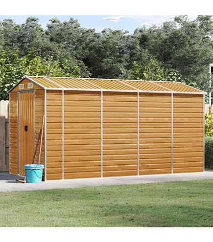 Abri De Jardin En Métal Avec Couvercle Rabattable - 172x101x130 Cm, Double Porte, Structure Renforcée