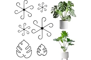 Colexy 16 Pezzi Supporto per Piante Plastici, Anelli di Sostegno da Giardino,Diverse Misure,Fermagli per Piante da Interno a Supporto di Piante, Fiori, Rose, Pomodori(Nero)