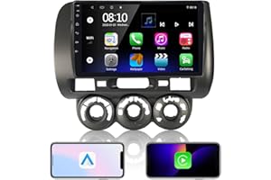EZoneTronics Carplay Radio Android Radio Estéreo para Honda Fit 2004-2007 / Honda Jazz 2001-2006 con Pantalla táctil de 9 Pulgadas de Navegación GPS Bluetooth USB WiFi SWC FM/RDS 2G RAM + 32G ROM