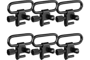 VicBre 6 Pieces Quick Release Strap Hangers Metal Sling Swivels for Rifle Shotgun 1.25"