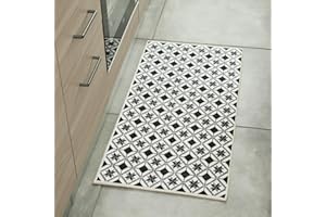 Nazar Tapis de Cuisine Lavable en Machine, Kitchen, Tapis De Passage, Tapis Salle De Bain, Tapis Couloir (754 Noir, 50x100 cm)