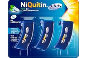 NiQuitin Minis Mint 2 mg Lozenges - Effective Smoking Craving Relief - Practical Pocket-Sized Container - 60 Mini Lozenges - 20 Count (Pack of 3) - New Formulation