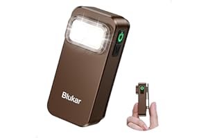 Blukar Torcia EDC con Clip, Super Luminoso Mini Torcia LED Ricaricabile Potente, 3 Fonti di Luce & 5 Modalità, Funzione di Memoria, Portatile Tascabile Flashlight per Campeggio/Emergenza/Trekking