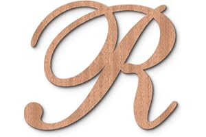 K&L Wall Art Décoration murale en bois - Lettres R - 30 cm - Lettres décoratives pour porte de chambre d'enfant