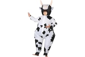 FXICH Costume da mucca gonfiabile per adulto, Csotume di Halloween per adulto, Costumi gonfiabili, Adulto unisex