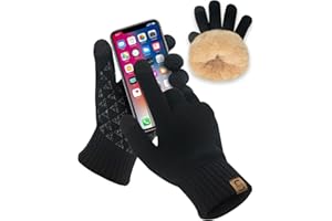 SUTIYO Winter Handschuhe Damen Thermohandschuhe Herren Touchscreen Verdickte Winterhandschuhe mit Warme Fleece Innenfutter Fahrrad Fahren Skifahren