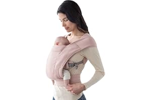Ergobaby Embrace Porte Bebe Nouveau-ne Physiologique et Ergonomique Extremement Doux, Blush Pink