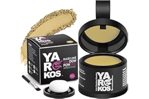 MIFANYO Hairline Shadow Powder, Instantly Root Touch Up Powder for Women Gray Hair Cover Up, Color Root Coverage for Thinning Grey, Mens Roots Concealer for Hair Loss Beard Line, 10-Light Blonde