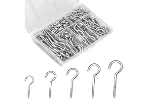 115 Pcs Crochets à Visser Inox Plafond Vis Crochet Convient Aux Tasses à Thé Aux Plantes à L'extérieur Et à L'intérieur