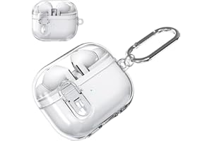 Miimall Etui ochronne do Samsung Galaxy Buds 3 & Galaxy Buds 3 Pro Etui [Bezpieczna blokada] [Ładowanie bezprzewodowe] [Brelok] [Widoczne LED] Odporne na upadki i zarysowania Samsung Buds 3 PC Etui