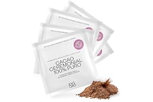 Kaicao Cacao Ceremonial - Cacao Puro Triturado en Polvo - Sin Azúcar, Vegano, sin Gluten, Dieta Keto - Origen Hacienda Limón, Ecuador - 5 x 20 gr