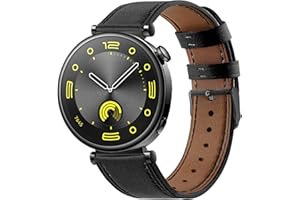 NEMUALL Pasek do Huawei Watch GT 4 41 mm, skórzany pasek do zegarka, 18 mm, zapasowy pasek skórzany dla kobiet i mężczyzn