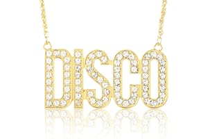 DSLSQD Naszyjnik dyskotekowy dla mężczyzn i kobiet, łańcuszek dyskotekowy, hipisowski naszyjnik, akcesoria w stylu lat 70., stroje dyskotekowe, mężczyźni, biżuteria dyskotekowa, metalowy kostium,