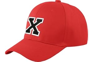 MFAZ MOREFAZ LTD Gorra de béisbol infantil, diseño con letras, unisex, color rojo multicolor X Regular