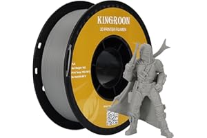 Kingroon PLA Filament 1.75 mm is for the 3D Printer, Filament 3D Printing Materials, 1KG 3D Filament Dimensional Accuracy +/- 0.03 mm,3D Printer Filament PLA with Spool Wound Neatly, Grey pla filament