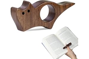 AABDTYYD Porta libro di gatti con finitura liscia in legno di noce per lettura, accessori per gli amanti dei libri, tappetini e insegnanti
