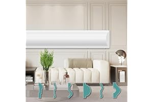 HEXIMO Profili per pareti - Moderni, in XPS Styropor bianco, Lunghezza 2 Metri Cornici Modanature Decorative (50 Meter Wandleisten FG1)