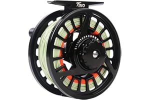 MAXIMUMCATCH Tino Fliegenrolle, Groß Arbor Trout Fliegenfischen Rolle und Angelrolle mit Schnüre in 5/6, 7/8wt
