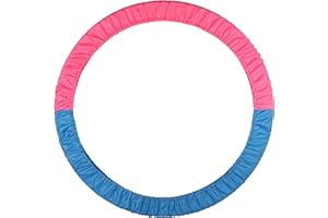 DRUNA Portacerchi Custodia per Cerchio Ginnastica Ritmica Indigo | Taglia Universale 60-90 cm | Ideale per Gare e Allenamenti (Azzuro Chiaro-Rosa)