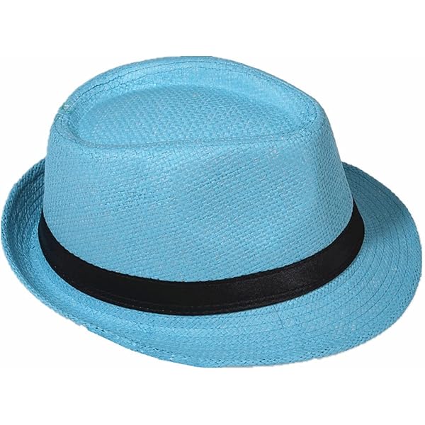 Cappelli Di Paglia Trilby A Trama Rete - Confezione Da 6, Per Uomo E Donna, Leggeri, Pieghevoli, Per Estate E Spiaggia