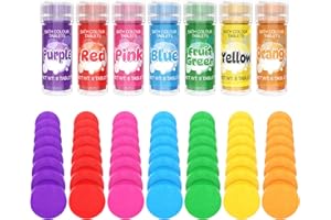 Fidton Bath Colour Tablets for Kids - 160 Counts Water Colours Changing Tablets, No Fragrance Food Grade Skin - Friendly, 7 Vivid Colours Bath Paints for Kids