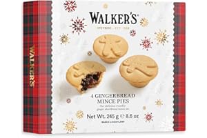 WALKERS Walker's Gingerbread Mince Pies - 4 pezzi (250 ml) - Dolci e dolci natalizi dalla Scozia