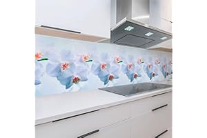 Rodnik Küchenrückwand robuste Kunststoff Platte, MONOLITHISCH (wichtig) in Premium Qualität. MOTIVAUSWAHL (Orchideen, 60x150 cm)