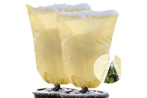 Joyzakzak 2 Stück Pflanzenschutz Winter, Wiederverwendbar 120x180 Olivenbaum Palmen Atmungsaktiv Winterschutz für Pflanzen,85 g/m² Frostschutz Winterschutz Pflanzen mit Reißverschluss&Zugband