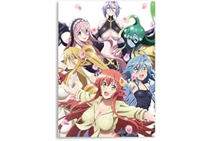 CosplayStudio Tableau mural de qualité supérieure pour fille - Motif de groupe de filles sur plaque de mousse rigide - Poster Musume Monsuta - 30 x 42 cm