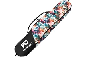 FEROCITY Borsa da snowboard Premium Borsa da sci 170 cm per uomo con tasca con cerniera e tracolla Custodia per attrezzatura per sport invernali [051]