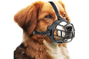 OHCOZZY Museruola Cane, Museruola Per Cani Cesto Di Taglia Piccola, Media E Grande Con Cinghie Regolabili (Taglia 2, Nero)