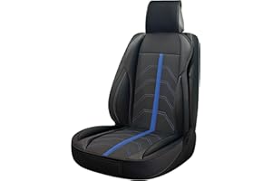 S SUMEX Respaldo de Asiento para Coche Modelo Potenza Color Negro y Azul Funda Deportiva Universal Impermeable de Piel Sintetica