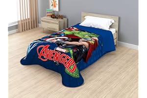 Disney Marvel Jay Franco Colcha Bouti Termosellada Avengers Blast of Heroes, 170 x 250 cm, Microfibra, Relleno 100gsm JE12755ET