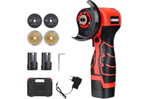 Aytop Mini Amoladora Angular, 16.8V Batería Inalámbrica Amoladora Angular Portátil Herramienta con 2 Baterías Recargables 4 Discos de Esmerilado 1 Llave y Cargador para Cortar Esmerilar Pulir Afilar