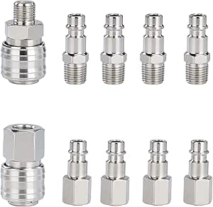 Attacchi Rapidi 1/4 Bspt Per Compressori 10 Raccordi Aria Compressa 1 4 Bsp Set Attacchi Rapidi Maschio