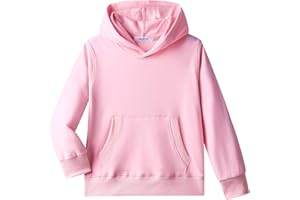 Dybker Sweat à capuche classique solide pour garçons et filles, pull de sport, série légère, coton doux pour 5-12 ans