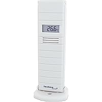 Technoline, mit Außensender, TX29 DTH-IT, Temperatur- und Luftfeuchtesender mit Display, 868 MHz, weiß, 38 x 21 x 129 mm