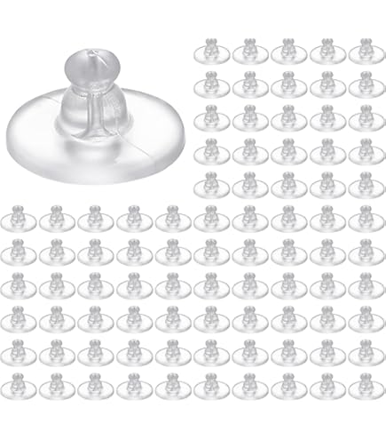 100 Bouchons D'oreille En Silicone Transparent - Pour Boucles D'oreilles - Taille 5x4 Mm - Sécurité Anti-perte