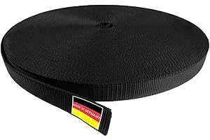 INOVATEC GMBH INOVATEC 50 Meter Rollladengurt Maxi 20 mm schwarz für Tür und Fenster Rolladen - reißfest und UV beständig