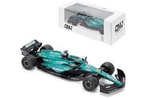 CMJ Aston Martin AMR24 F1 - Modelo de coche fundido a escala 1:24 - Temporada 2024 | Fernando Alonso #14 Edición detallada de coleccionistas | Producto con licencia oficial