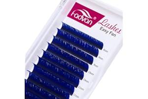 FADVAN Extension Ciglia 0.07mm C Curl Lunghezza Mista 8-14mm 2D 3D 5D 10D 12D blu Extension Ciglia Professionali Easy Fan Ciglia Volume (blu 0.07 D Mix(8-14)