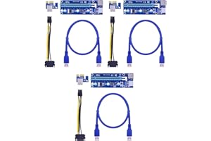 ATEC BY CARBONI CHRISTIAN ATEC - Riser PCI-E/PCI Express "Ver006C" x1 to x16 scheda USB 3.0 x Schede Grafiche GPU, Mining, Crypto - (3 x Riser Ver006C)