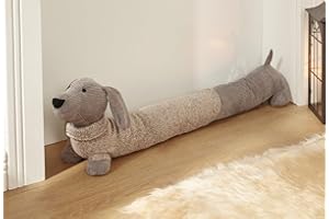 DEKOLEIDENSCHAFT Boudin d’air Dackel 80 cm de long, pour fenêtre et porte, joint de porte, joint de fenêtre, joint de porte, Windstopper